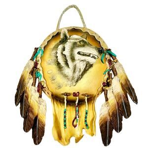 Hamilton Collection Spirit Of The Gray Wolf Shield Wall Hanging Steve Kehrli